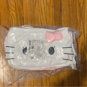 Sanrio Hello Kitty Plush Face Pillow - White & Pink Bow